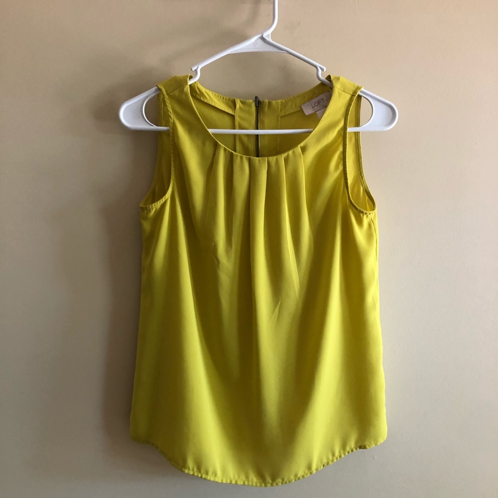 LOFT lime green blouse NWOT